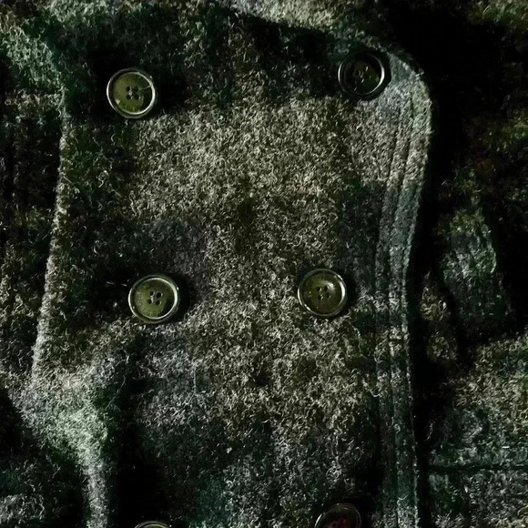 H&M (LOGG) Level of Grades Goods - Double Breasted Plaid Mid Length Coat. Size 4 - Picture 4 of 13